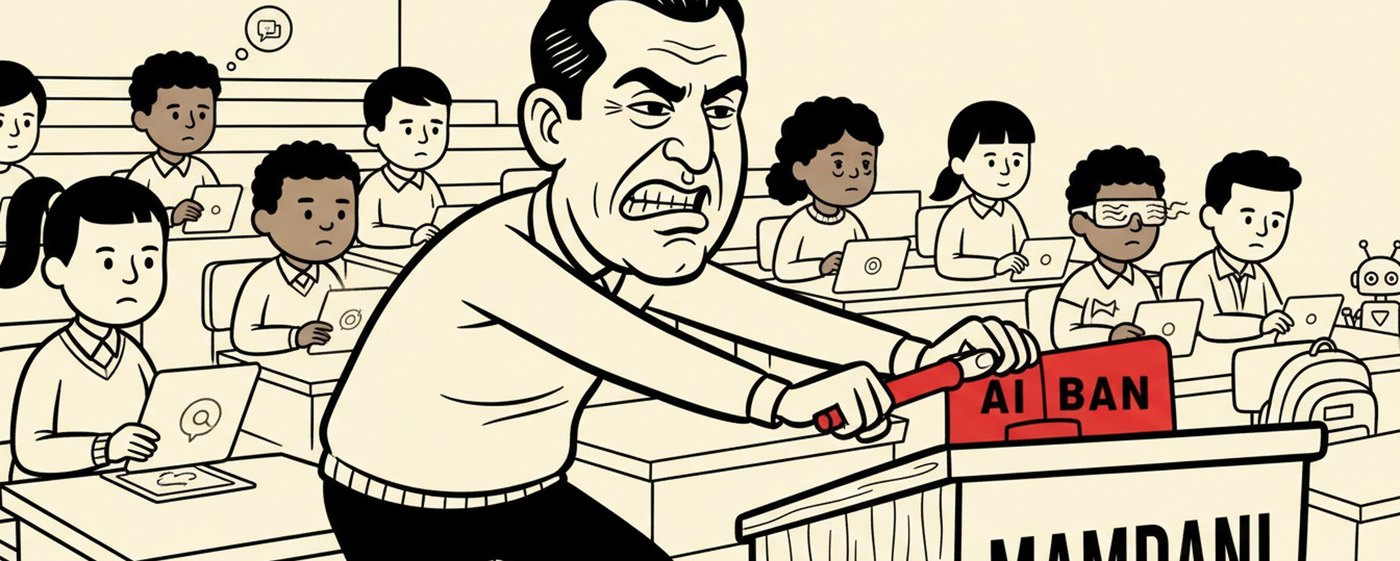New York just banned AI in schools. Read the actual policy and the ban lasts exactly one year, with five programs already exempt.
