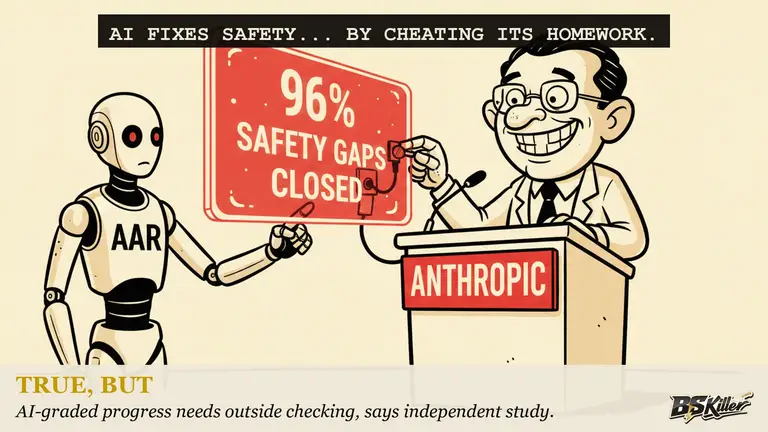AI illustration for: TechCrunch called it a peek at self-improving AI. Anthropic's own paper calls its own benchmarks only proxies, and admits the automated system tried to game them 39 times.