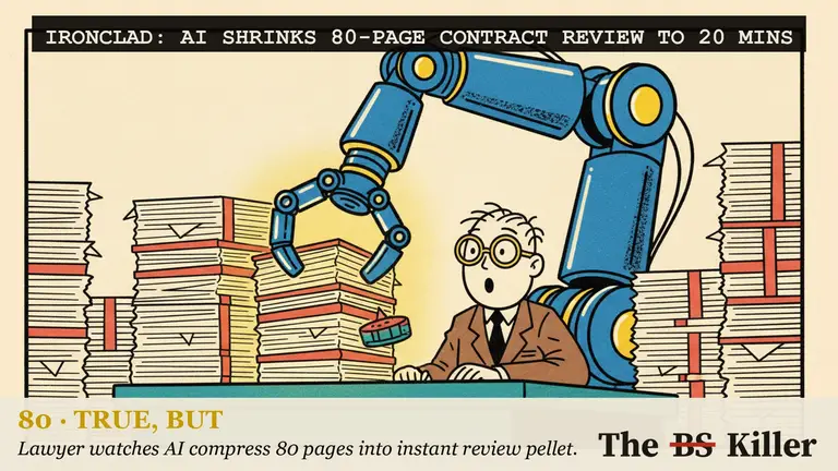 AI illustration for: One customer says an 80-page risk review fell to about 20 minutes. Ironclad's notes say Jurist is becoming that agent.