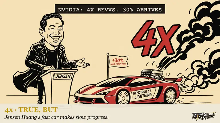 AI illustration for: NVIDIA built a model that talks four times faster. The work arrives 30 percent sooner.