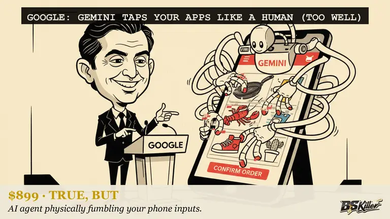 AI illustration for: Google put a screen-tapping agent on a billion phones. The same kind just went wrong on a gym.