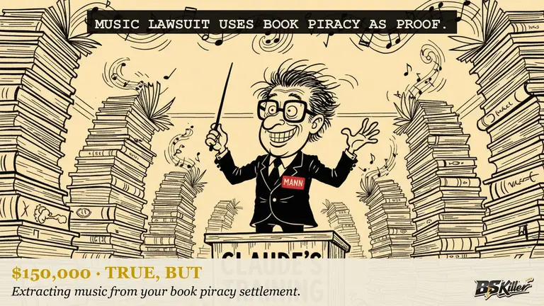 AI illustration for: Sony Music and Warner Chappell are suing Anthropic, personally naming CEO Dario Amodei, calling it one of the largest thefts of intellectual property in history. Their best evidence is book piracy Anthropic already paid 1.5 billion dollars to settle.